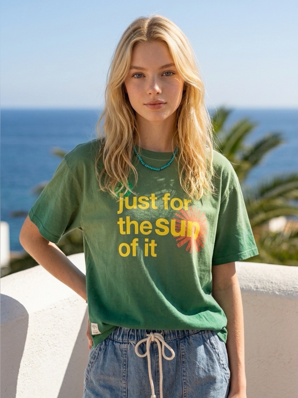 ♥️ Electric & Rose Green 'Just for the Sun of It' Graphic Tee NWT